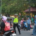 Satlantas Polresta Gorontalo Kota Gelar Strong Point dan Gatur Lalin